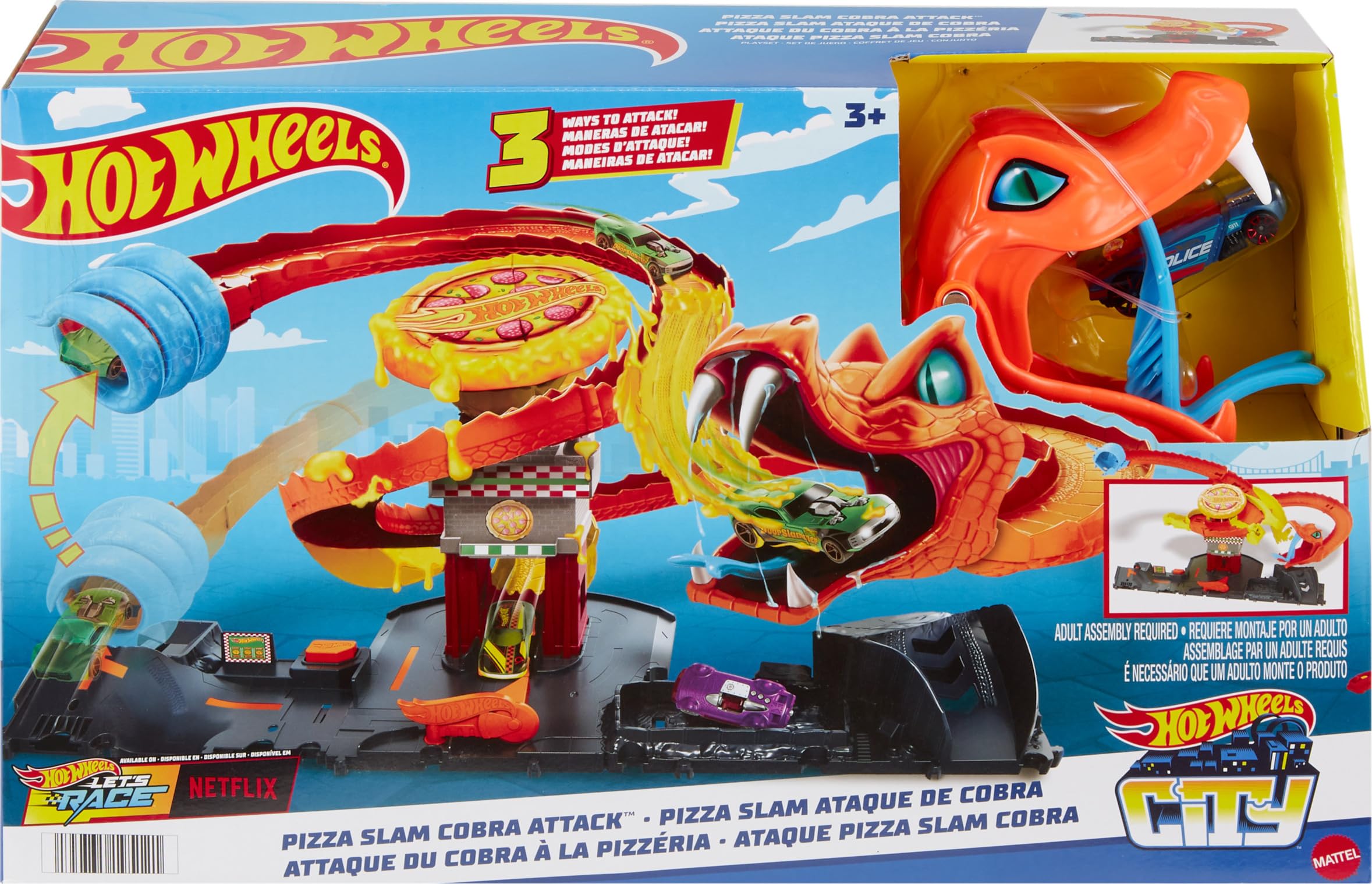 Mattel-Hot Wheels City Pizza Slam Cobra Attack-HTN81-Legacy Toys
